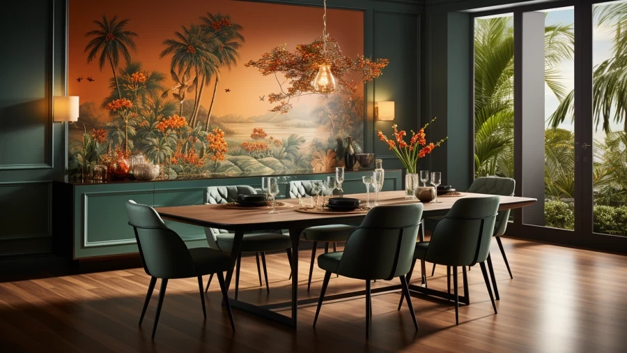 Beautiful Dining Room Wallpaper Ideas 2024 to Enhance Your Dining Experience