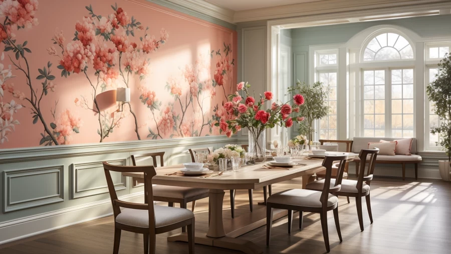 Beautiful Dining Room Wallpaper Ideas 2024 to Enhance Your Dining Experience