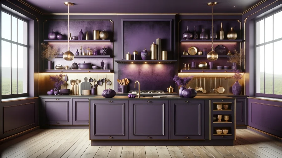 12 Purple Kitchen Ideas to Remodel Your Kitchen with Gorgeous Purple Color