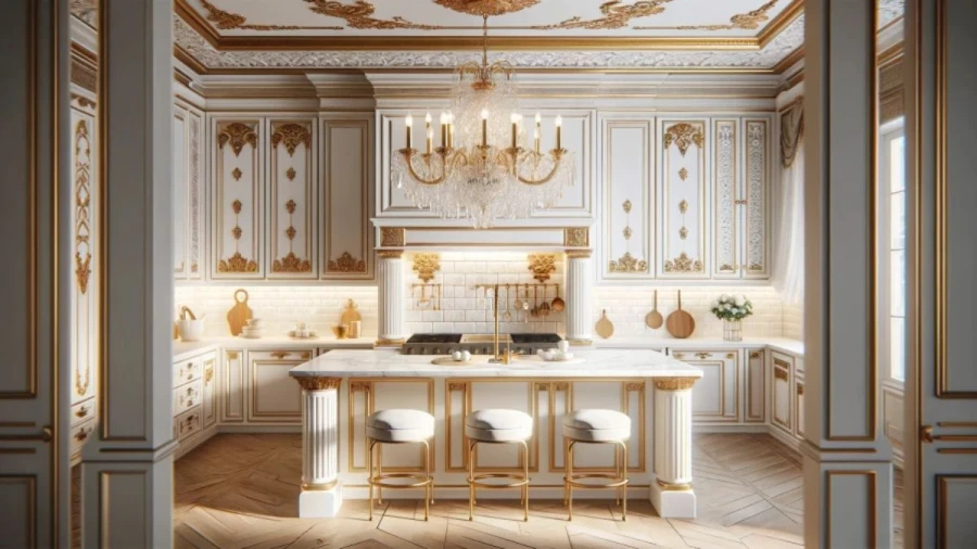 10 Luxurious White and Gold Kitchen Ideas That Exude Opulence