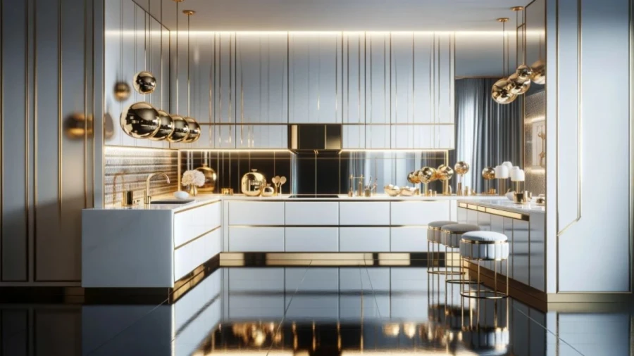 10 Luxurious White and Gold Kitchen Ideas That Exude Opulence