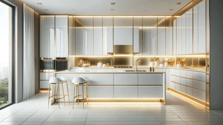 10 Luxurious White and Gold Kitchen Ideas That Exude Opulence