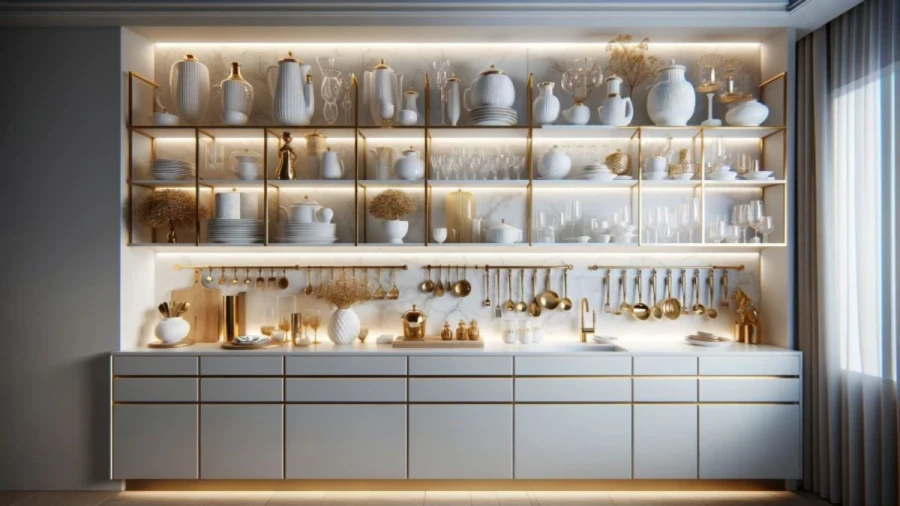 10 Luxurious White and Gold Kitchen Ideas That Exude Opulence