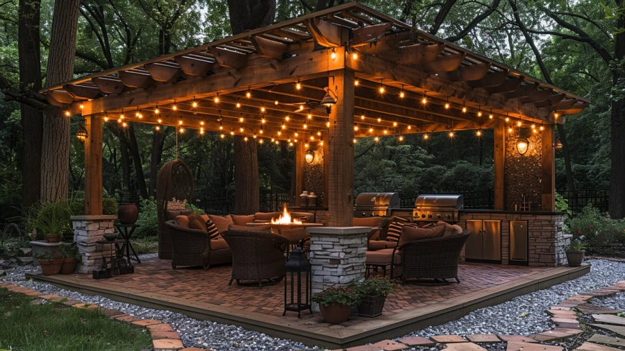 20 Backyard String Light Ideas for Illuminating Outdoor Charm