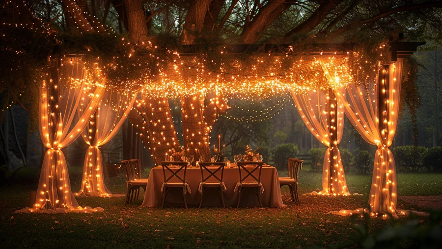 20 Backyard String Light Ideas for Illuminating Outdoor Charm