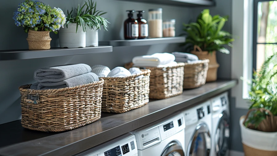 20 Black and White Laundry Room Ideas For a Timeless Charm