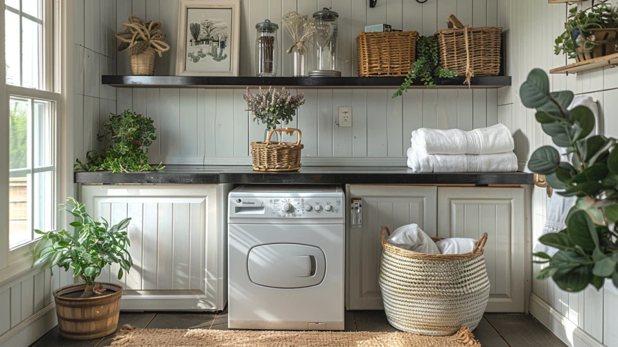 20 Black and White Laundry Room Ideas For a Timeless Charm