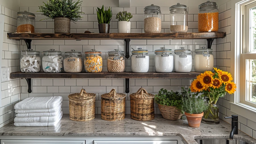 20 Black and White Laundry Room Ideas For a Timeless Charm