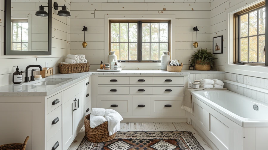 20 Black and White Laundry Room Ideas For a Timeless Charm