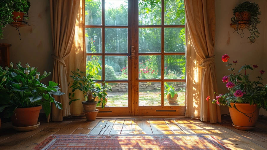 20 Stylish and Practical Front Door Window Covering Ideas