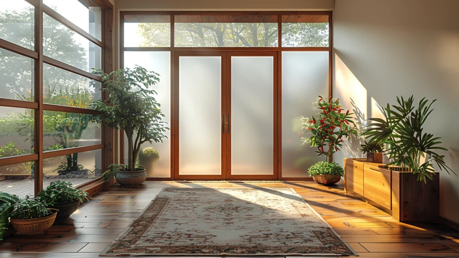 20 Stylish and Practical Front Door Window Covering Ideas