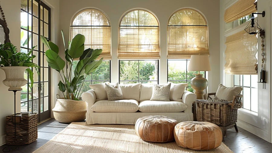 20 Stylish and Practical Front Door Window Covering Ideas