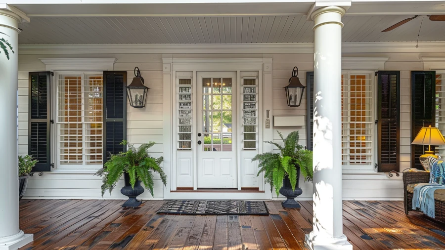 20 Stylish and Practical Front Door Window Covering Ideas