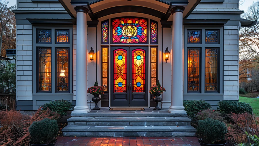 20 Stylish and Practical Front Door Window Covering Ideas