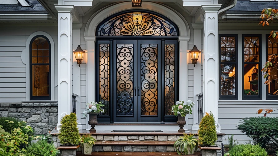 20 Stylish and Practical Front Door Window Covering Ideas