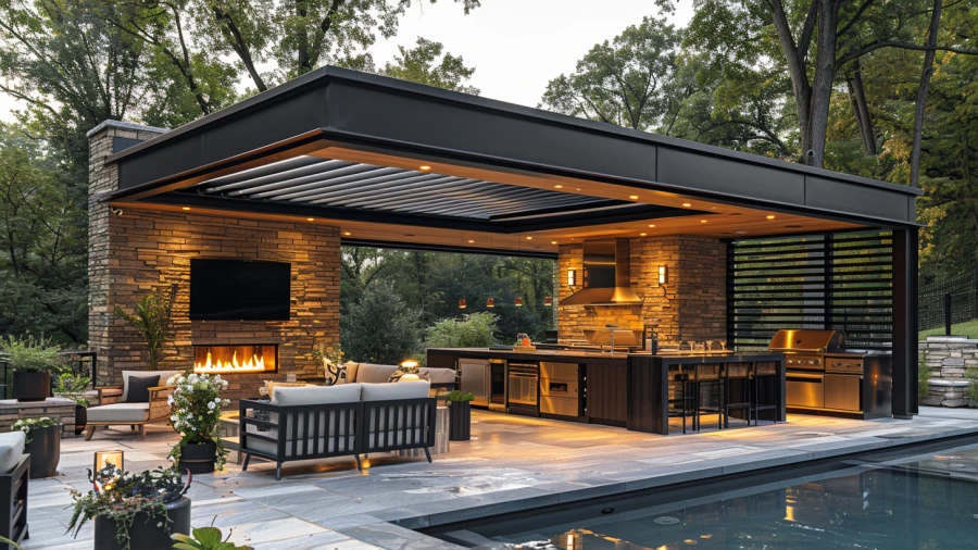 20 Creative Outdoor Kitchen Roof Ideas for Your Backyard