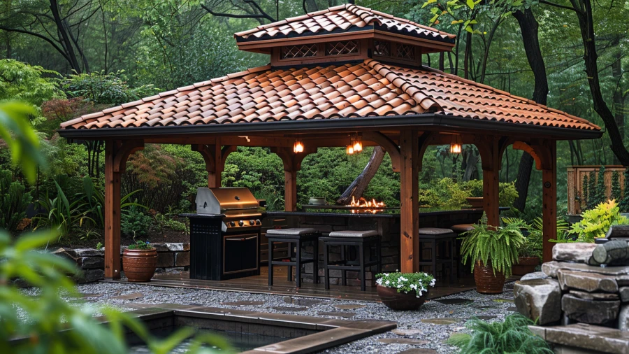 20 Creative Outdoor Kitchen Roof Ideas for Your Backyard