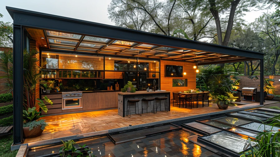 20 Creative Outdoor Kitchen Roof Ideas for Your Backyard