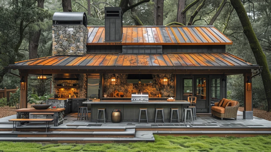 20 Creative Outdoor Kitchen Roof Ideas for Your Backyard