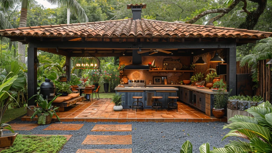20 Creative Outdoor Kitchen Roof Ideas for Your Backyard