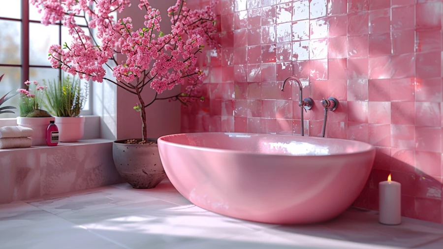 20 Pink Tile Bathroom Ideas for Elegant Interiors