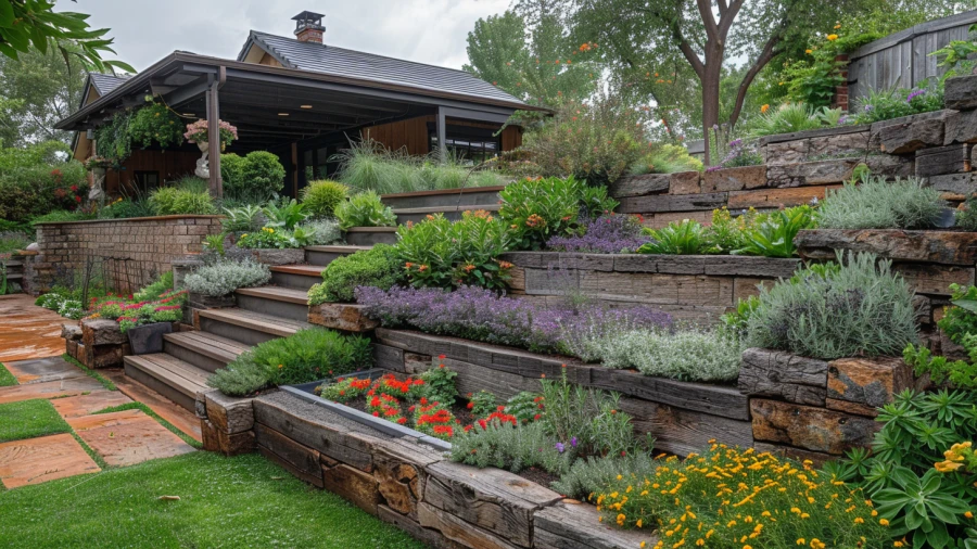 20 Sloped Backyard Ideas to Transform Your Outdoor Space with Creative Landscaping and Functional Design.