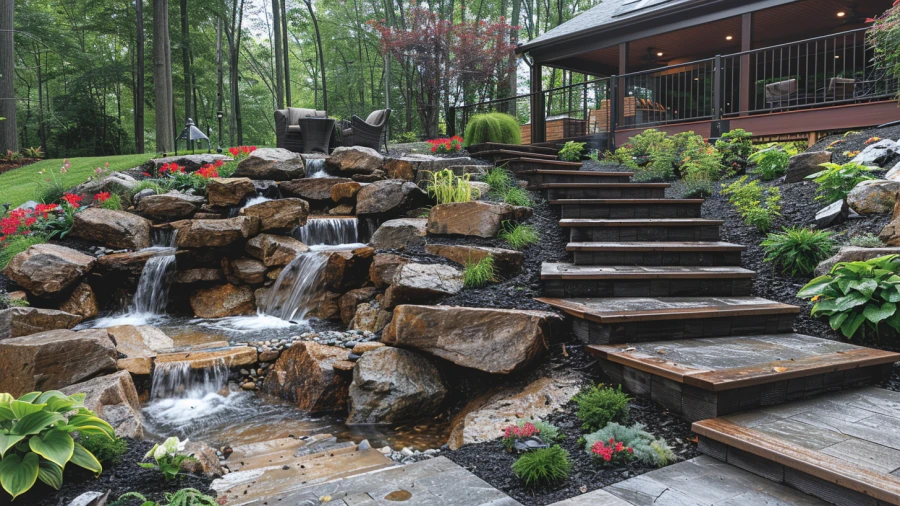 20 Sloped Backyard Ideas to Transform Your Outdoor Space with Creative Landscaping and Functional Design.