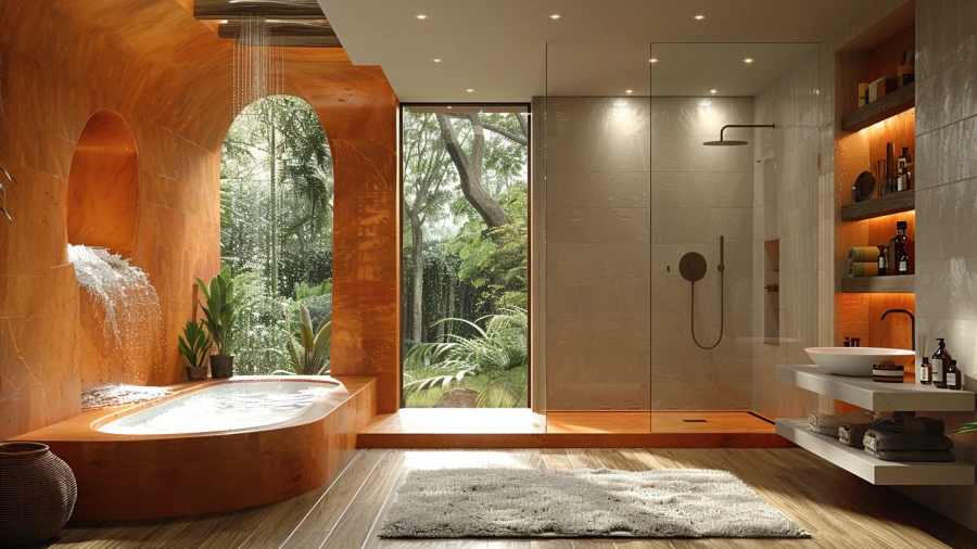 Transform Your Bathroom with Elegant Doorless Walk-In Showers