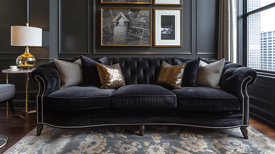 Artful Arrangements with Stylish Dark Brown Couch Living Room Ideas