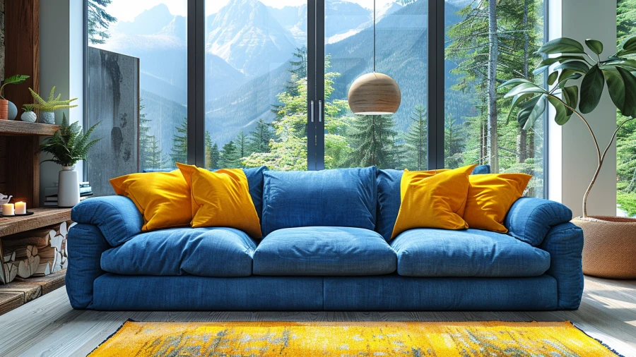 20 Creative Ways to Style Your Blue Couch Living Room