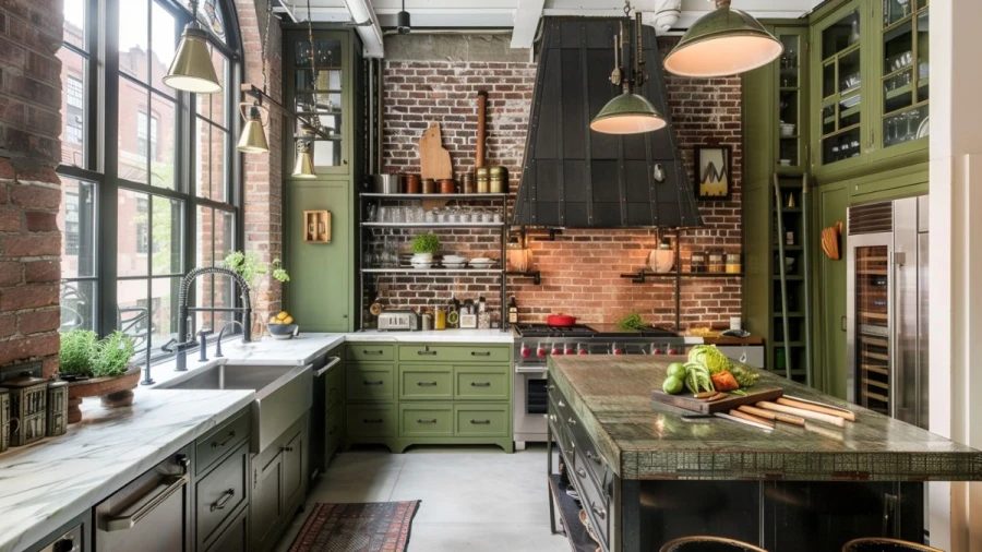 20 Fresh and Stylish Green Kitchen Cabinet Ideas for a Modern Look
