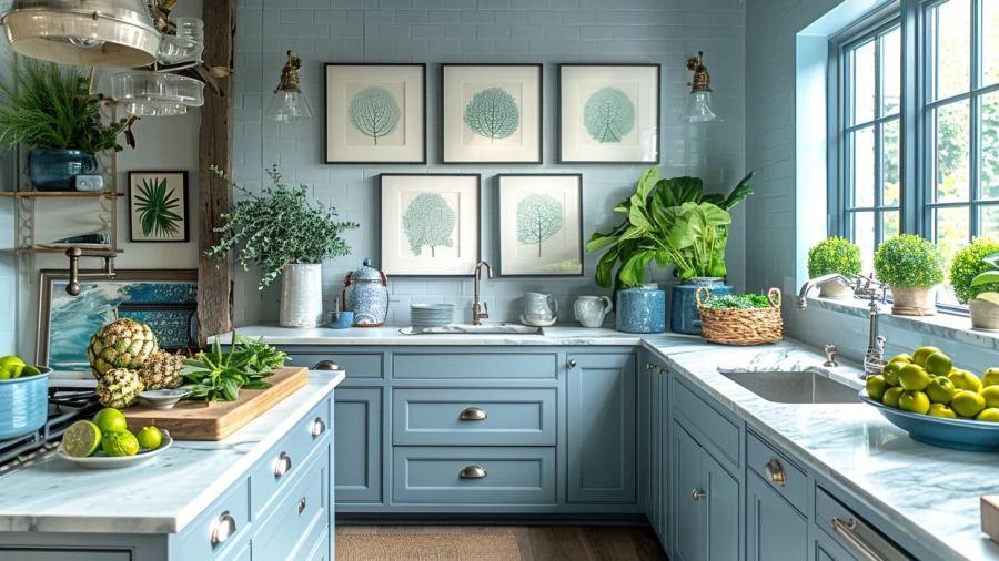 20 Modern Coastal Blue and White Kitchen Ideas