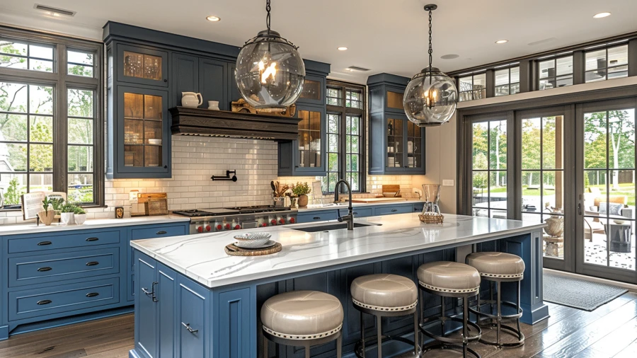 20 Modern Coastal Blue and White Kitchen Ideas