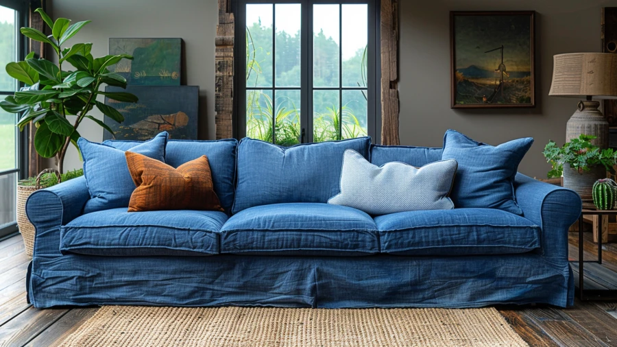 20 Creative Ways to Style Your Blue Couch Living Room