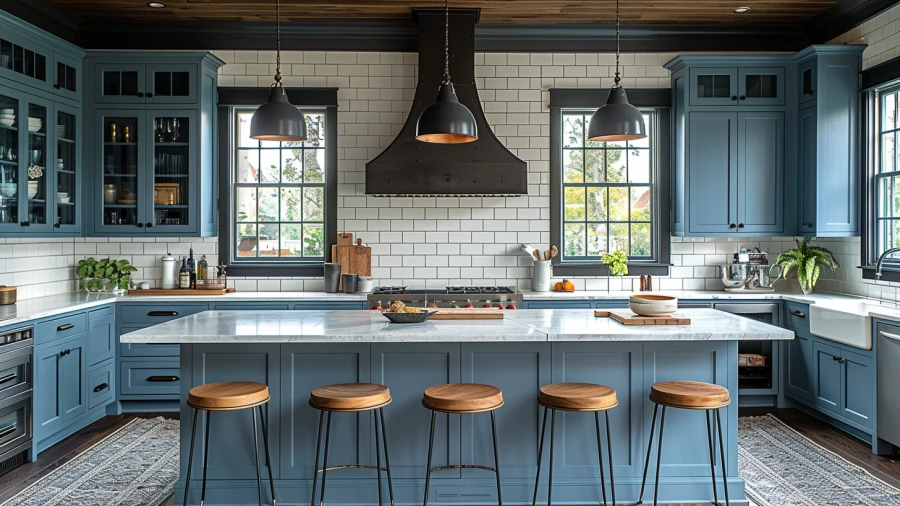 20 Modern Coastal Blue and White Kitchen Ideas