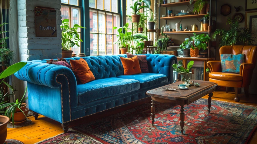 20 Creative Ways to Style Your Blue Couch Living Room