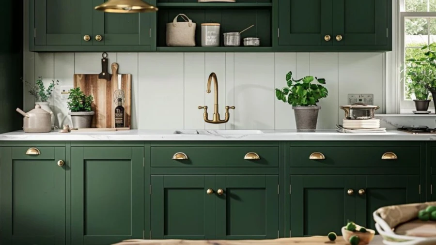 20 Fresh and Stylish Green Kitchen Cabinet Ideas for a Modern Look