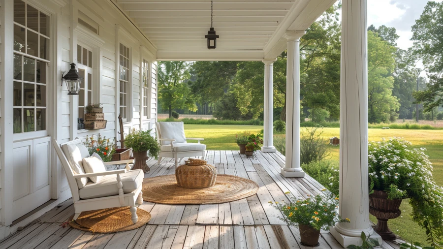 15 Charming Farmhouse Porch Inspirations to Transform Your Entryway into a Cozy Retreat