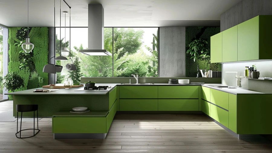 20 Fresh and Stylish Green Kitchen Cabinet Ideas for a Modern Look