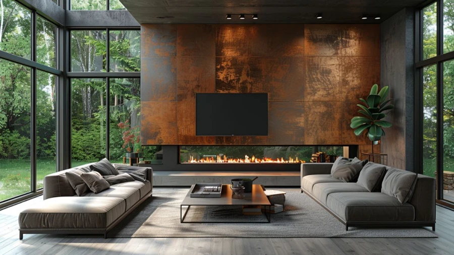Stylish Linear Fireplace Ideas To Elevate Your Home's Modern Look