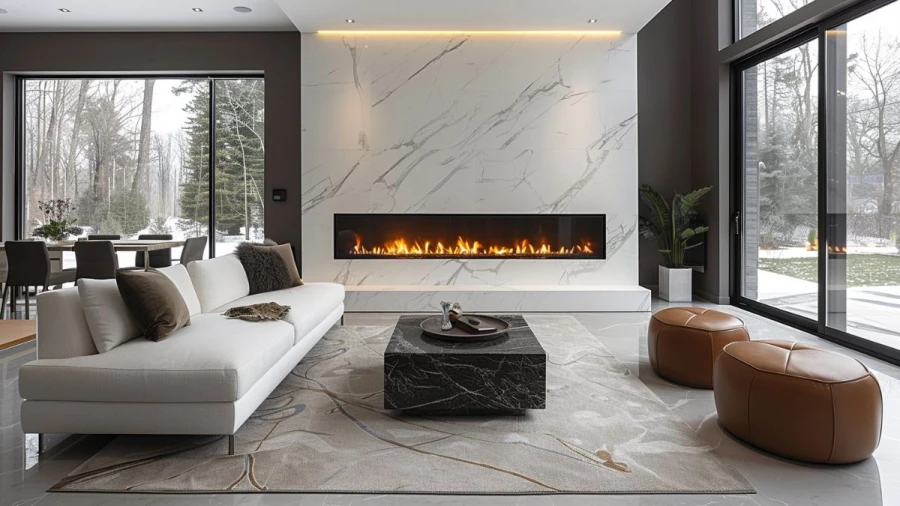Stylish Linear Fireplace Ideas To Elevate Your Home's Modern Look