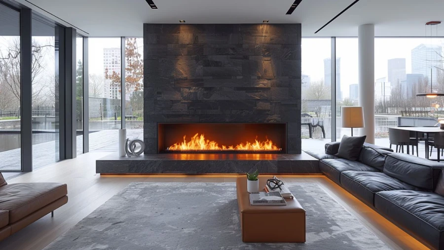 Stylish Linear Fireplace Ideas To Elevate Your Home's Modern Look