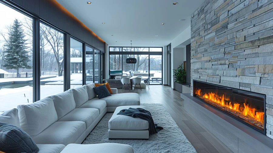 Stylish Linear Fireplace Ideas To Elevate Your Home's Modern Look