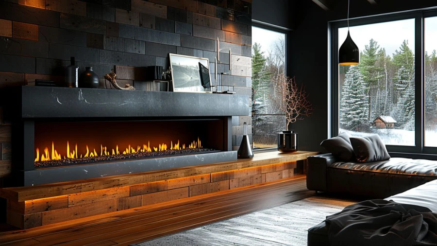 Stylish Linear Fireplace Ideas To Elevate Your Home's Modern Look