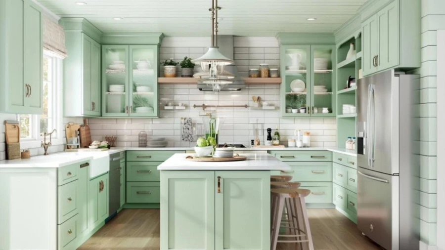 20 Fresh and Stylish Green Kitchen Cabinet Ideas for a Modern Look