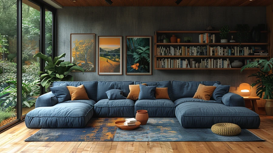 20 Creative Ways to Style Your Blue Couch Living Room