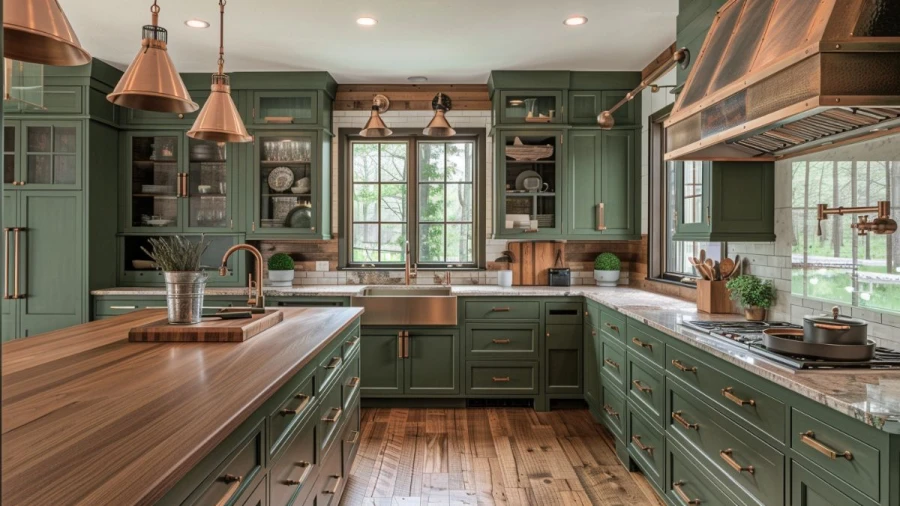 20 Fresh and Stylish Green Kitchen Cabinet Ideas for a Modern Look