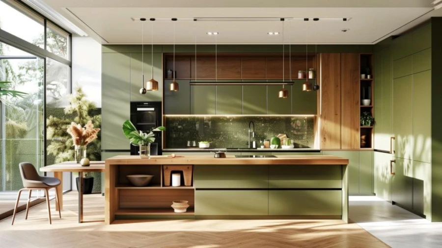 20 Fresh and Stylish Green Kitchen Cabinet Ideas for a Modern Look