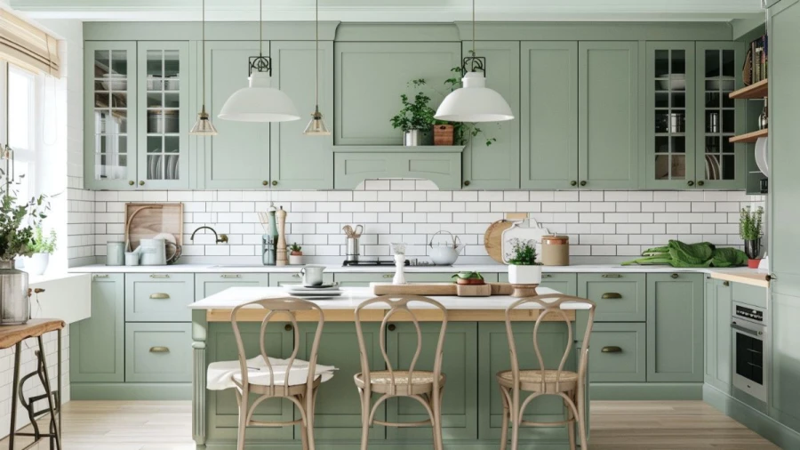 20 Fresh and Stylish Green Kitchen Cabinet Ideas for a Modern Look