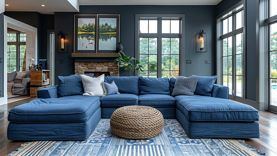 20 Creative Ways to Style Your Blue Couch Living Room